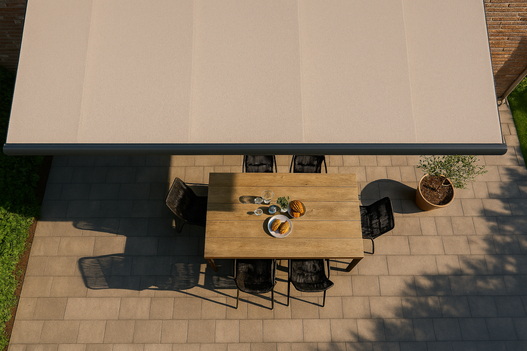 Tentes solaires - vue de haut